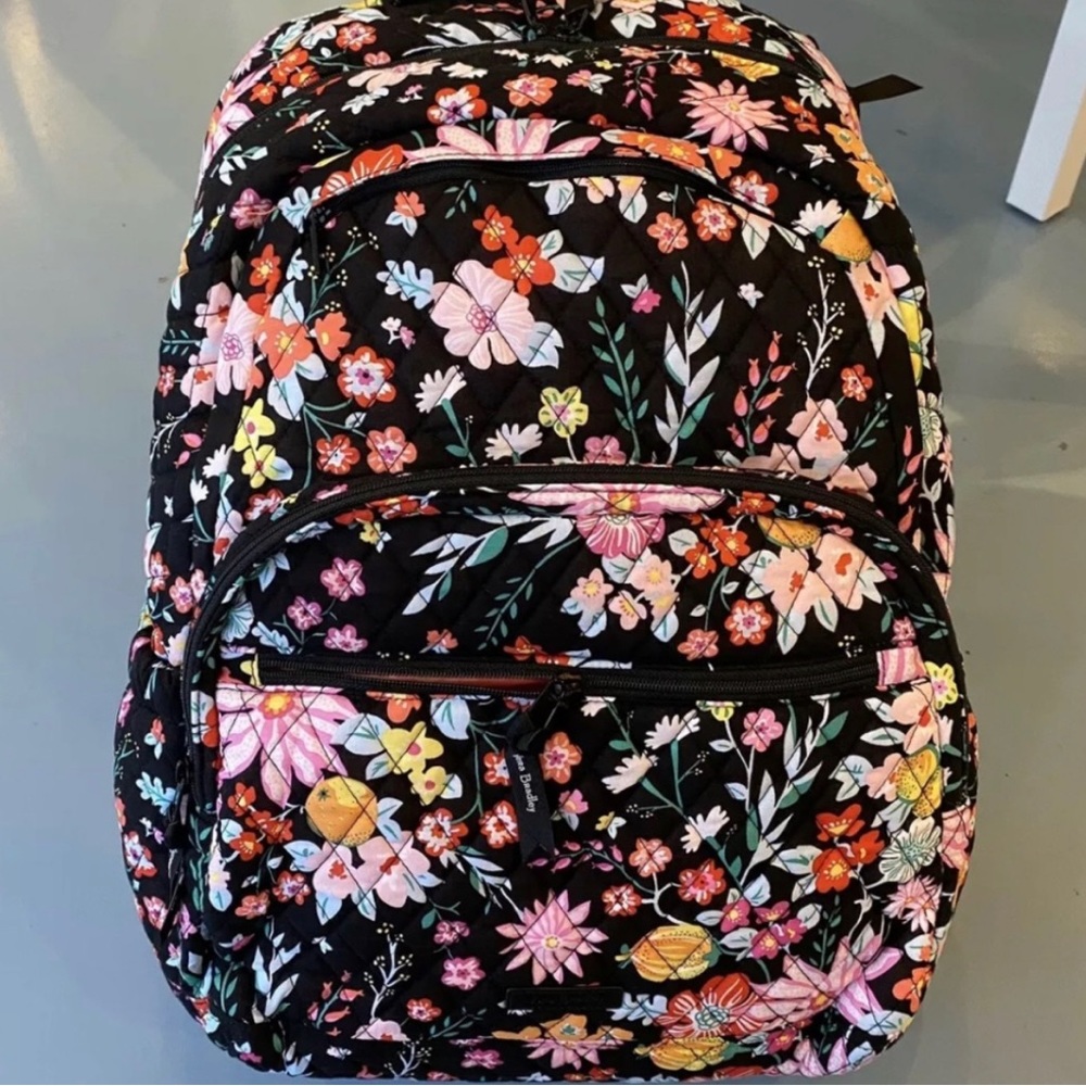 RARE Vera Bradley Lighten Up Essential Backpack Tangerine Twist